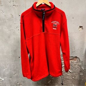 Pro Player Nebraska Huskers Embroidered Quarter Zip Pullover Sweatshirt Large L